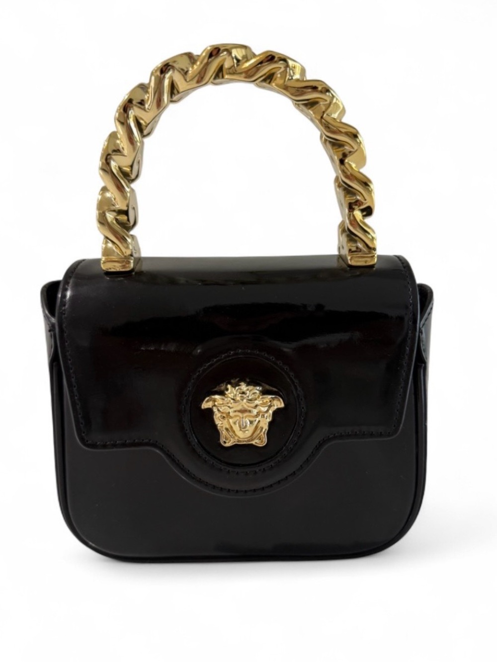 Versace La Medusa Patent Mini Bag